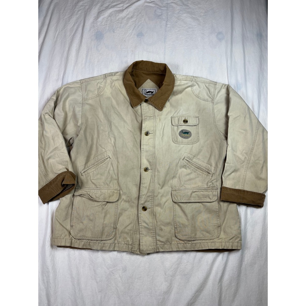 Duxbak Mens‎ 2X Canvas Field Jacket Tan Cotton Hunting Workwear Coat